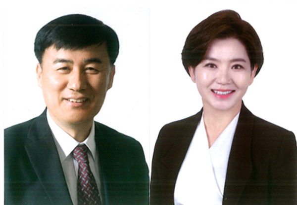  좌로부터 ; 동구 1선거구-민주당 이홍일, 동구 2선거구-민주당 박미정