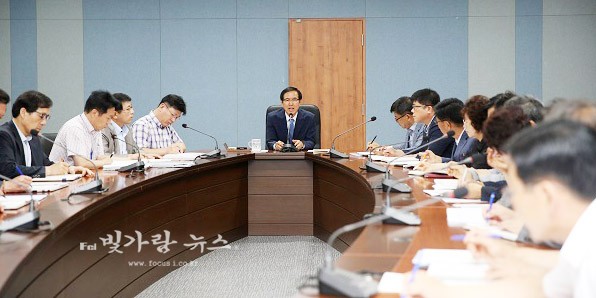 ▲ 민선7기 주요시책 보고회를 개최하고 있는 고흥군