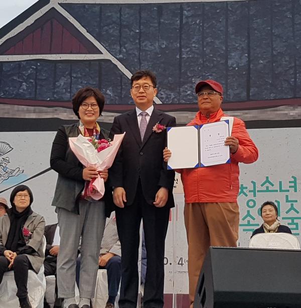 ▲ 제59회 한국민속예술축제 금상을 수상한 보성 율어 밤골농악단