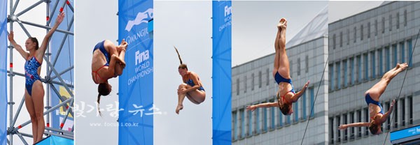 ▲ 여자 20m 하이다이빙경기