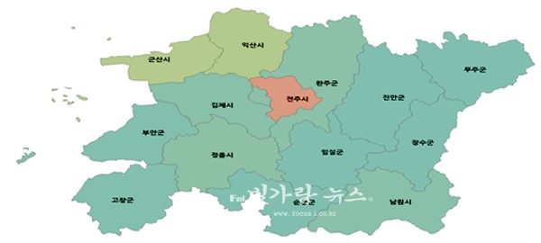 ▲ 전북 행정지도 (분석도)